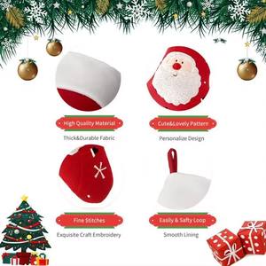 Chaussettes de Noël Directement Usine BSCI, Échantillon Gratuit, à Suspendre pour Cheminée, Cadeaux de Noël en Peluche Personnalisés en Vrac pour Broderie - Product Image 4