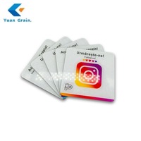 Étiquette RFID miniature personnalisée 80*80mm / Logo personnalisable, carte de membre NFC, affichage de menu, autocollant de bureau, acrylique transparent pour usage hôtelier