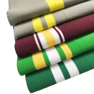 Pabrik Kustom Polyester Manset Ribbing Knit Cuff Rib Kain Rajutan untuk Olahraga Setelan Jaket Manset