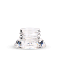 Pot vide de poudre pailletée de 1g, mini capacité, transparent, transparent, en matériau PS.