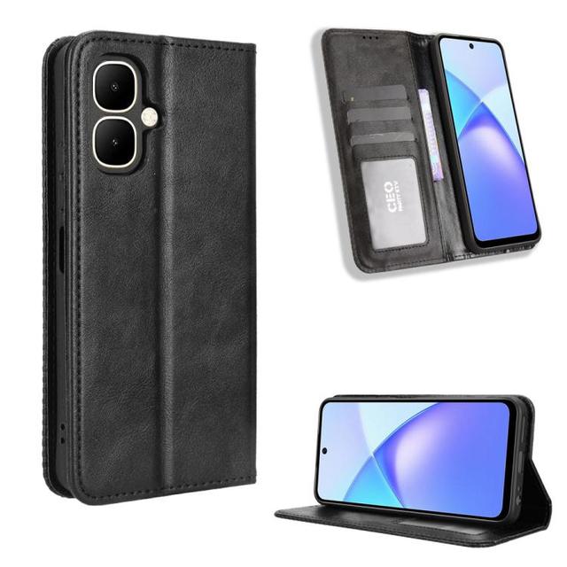Factory Price for Infinix Smart 10 4G Magnetic Buckle Retro Texture Leather Phone Case