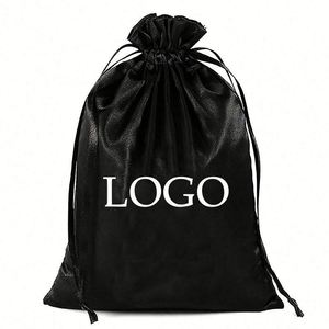Custom Drawstring Satin With Logo for Packaging Wig <b>Hair</b> <b>Bonnet</b> Party Favors Wrap Bags Promotion Gift - Product Image 1