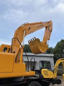 Excavadora de ruedas usadas Hyundai de Corea, maquinaria de construcción hidráulica de segunda mano original en buenas condiciones, excavadora en buen estado, excavadora, original de segunda mano - Product Image 6