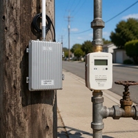 Compteur d'eau ultrasonique domestique haute précision en laiton OEM intelligent 4G LoRaWAN GPRS Lora Modbus RS485 IP68 prépayé en option
