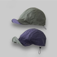 Gorra de Senderismo Plegable con Logotipo Personalizado, de Secado Rápido, Impermeable, de Nailon, con Visera Suave Abatible, Cordón Ajustable, Estilo Gorpcore, para Deportes y Running