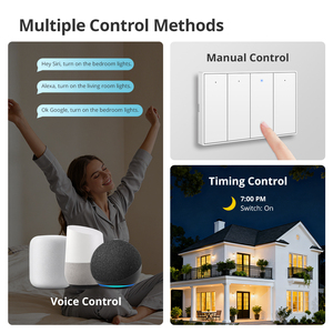 Interruptor de Luz de Pared Zemismart Tuya Zigbee con Neutro, Pulsador Interruptor de Pared 1 2 3 <span class=keywords><strong>4</strong></span> 6 Canales Compatible con Alexa y Home Assistant - Product Image 4