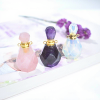 Vente en gros de pendentifs mode polis écologiques en améthyste, quartz rose, pierres précieuses naturelles, flacon de parfum et objets artisanaux en cristal