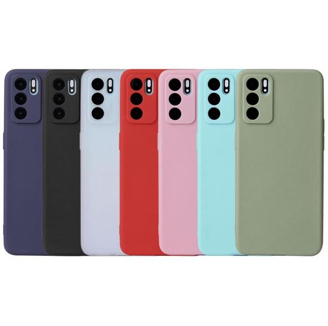 For Reno 6 Z Case Reno 4 5 Lite 6 Pro Plus 5G Cover Liquid Silicone Soft TPU Shockproof Bumper Phone Case for Reno 6Z