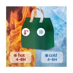 Vente en gros de sacs isothermes non tissés pliables pour le déjeuner avec poignée et logo pour le voyage livraison de nourriture boisson - Product Image 5