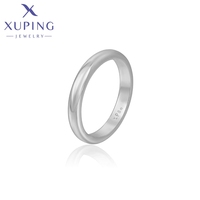 Bijoux XUPING, cuivre écologique plaqué couleur platine, anneaux de forme circulaire décontractés et tendance pour femmes