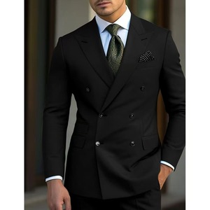 <span class=keywords><strong>Costume</strong></span> de cérémonie pour <span class=keywords><strong>homme</strong></span> à double boutonnage uni, vente chaude 2026, <span class=keywords><strong>costume</strong></span> de <span class=keywords><strong>mariage</strong></span> pour marié, <span class=keywords><strong>costume</strong></span> d'affaires pour <span class=keywords><strong>homme</strong></span>, 2 pièces - Product Image 4