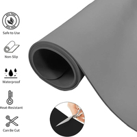 100% Lebensmittelechte Silikonmatte Extra Groß (10m X 1m) Umweltfreundlich Hitzebeständig (-22F bis 464F) Schwarz/Grau Anpassbare Größen