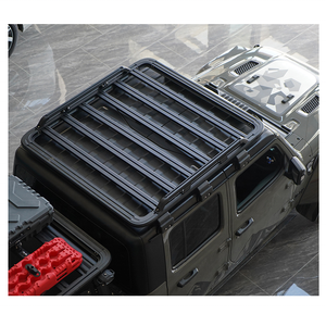 Accesorios Offroad Canastilla Portaequipaje de <span class=keywords><strong>Techo</strong></span> Tipo Plataforma de Aluminio de Alta Calidad Sin Tumbaburros para Camioneta Pickup Jeep Gladiator JT - Product Image 1