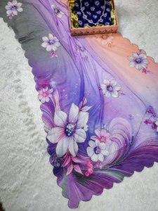 Modern Georgette Handwork Saree para fiestas Graduaciones Diwali Trending Products - Product Image 3