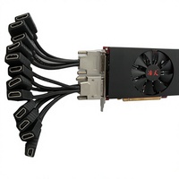 Nouvelle carte graphique ATI RX 580 VHDCI 3612D 8G 256 bits DDR5 avec interface PCI Express, 12 écrans, ventilateur, pour ordinateur de bureau multi-écrans