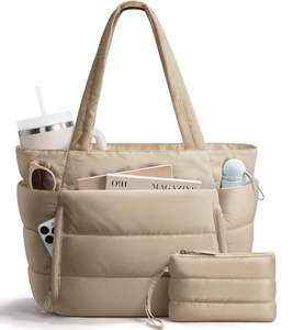 Bolso <span class=keywords><strong>de</strong></span> mano acolchado ligero impermeable para mujer, bolso <span class=keywords><strong>de</strong></span> hombro acolchado decorado con diamantes <span class=keywords><strong>de</strong></span> lujo para gimnasio <span class=keywords><strong>de</strong></span> <span class=keywords><strong>trabajo</strong></span>, para profesores <span class=keywords><strong>de</strong></span> enfermería - Product Image 3