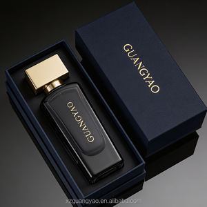 Flacon de parfum de qualité fiable 50 ml, flacon de parfum en verre noir personnalisé avec logo doré et boîte d'emballage de luxe - Product Image 4