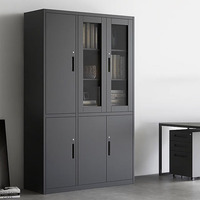Casier de rangement pour vestiaire, armoire en acier pour école, armoire de classement à portes battantes, armoire de rangement de fichiers en métal pour bureau