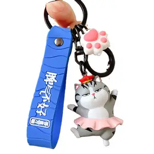 Cute Cartoon Frenchie Bear Car Keychain Set Accessories For Women Men  Black, Wristlet Key Chains For Car Keys Bag Charms