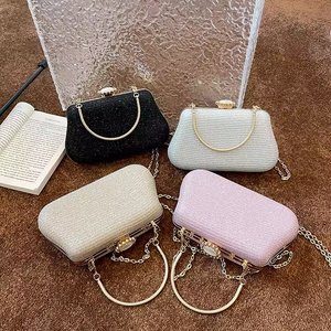 Bolso de Hombro Cruzado de Lujo para Mujer, de Diseño Exclusivo, para Fiestas y Eventos, con Diamantes Cuadrados, Tipo Tote - Product Image 2