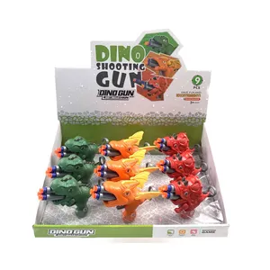 Kids Foam Dart Bullet Blaster Set 3-Holes Barrel Realistic Dinosaur Gun Shooting Toys babies product