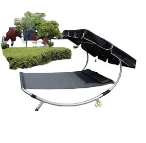 Double Sun Lounger Metal Patio Lounge Chair <strong>with</strong> <strong>Canopy</strong> for <strong>Outdoor</strong> Pool Hotel Villa Bedroom School Application - Product Image 4
