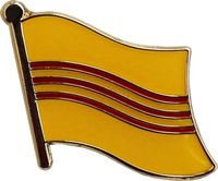 Badge drapeau du Sud du Vietnam en alliage de zinc, épingle pour la décoration de vêtements, procédé de goutte de colle, artisanat métallique