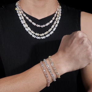 Custom Moissanite Bracelet Luxury Iced Out 925 Sterling <b>Silver</b> Hip Hop Stylish Diamond Chain <b>for</b> <b>Men</b> and Women - Product Image 2
