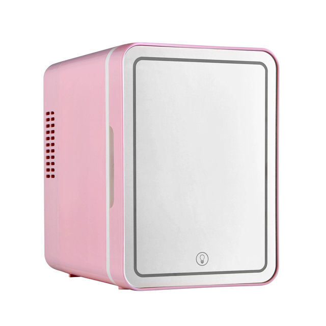 4L Dual-Use Mini Freezer Led Beauty Fridge with Mirror Home for Dormitory Makeup Storage Portable Refrigerator for Car Use