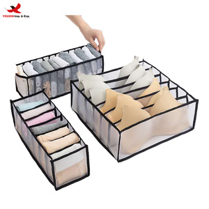 Three-piece Set Sock <b>Storage</b> Box <b>Storage</b> Box Sorting Box Wardrobe With <b>Clothes</b> Drawer Mesh Divider Box RTS Bulk Mixed Order - Product Image 1