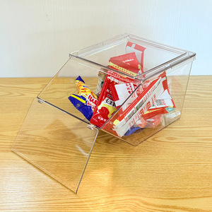 Pet Transparent Desktop Plastic Flip Top Drawer Storage <b>Box</b> Large Capacity Food Dried Fruits Dustproof Rectangle Standing Type - Product Image 3