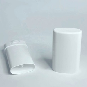 Hot Sale PP Oval <b>White</b> Stick Deodorant Container Packaging 75g <b>Flat</b> Sunscreen Bar Cream Tube with Pull <b>Cap</b> - Product Image 4