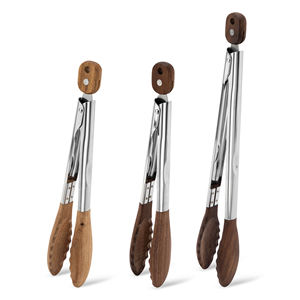 <span class=keywords><strong>BBQ</strong></span> Outil Cuisine Pinces Serrure Conception Clip Pince Boisé Alimentaire <span class=keywords><strong>Bbq</strong></span> Outils Barbecue Pinces Ustensile De Cuisine - Product Image 1