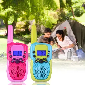 Mini walkie-talkie PMR UHF para niños, radio bidireccional de larga distancia, 2 vías, alcance de 5km, comunicación