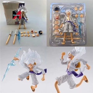 One Pieced Luffy Gear Five Nika Sun God <span class=keywords><strong>Anime</strong></span> figura articulada articulaciones Pose-able estatua modelo Kit regalo - Product Image 2