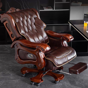 Di alta qualità in pelle di vacchetta lussuosa sedia Executive di lusso capo presidente <span class=keywords><strong>ufficio</strong></span> in pelle - Product Image 2