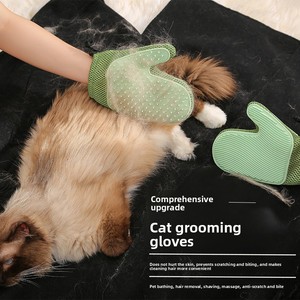 Guanto per Toelettatura Animali Domestici, Design a Doppia Faccia per Mano Destra, 3 Colori, per Cani e Gatti, Rimozione Pelo, Massaggio, Spazzola per la Cura degli Animali Domestici - Product Image 4