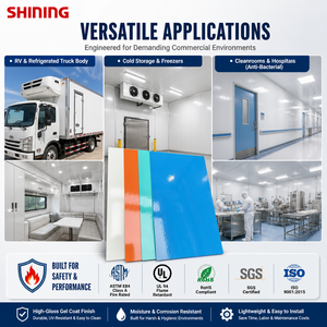 กลาสลินเนอร์ <span class=keywords><strong>4</strong></span> ฟุต x 8 ฟุต ผนังภายนอกไฟเบอร์กลาสเสริมแรงโพลีเมอร์ (FRP) หลายสี ทนไฟ ทนน้ำ - Product Image 5