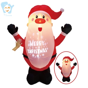 Luz Led 3D de 6 pies y 1,8 m, personalizado, para exteriores, césped, Navidad, inflable, Papá Noel, color negro - Product Image 4