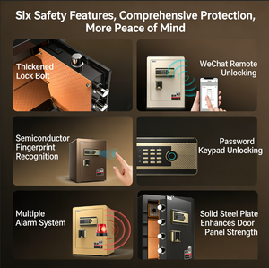 Coffre-fort ignifuge en acier Chenguang avec serrure à clé pour la sécurité à domicile, le stockage de objets de valeur et de <span class=keywords><strong>bijoux</strong></span> - Product Image 4