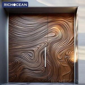 RICHOCEAN Puertas <span class=keywords><strong>de</strong></span> Entrada <span class=keywords><strong>de</strong></span> Seguridad <span class=keywords><strong>de</strong></span> Aluminio Insonorizadas <span class=keywords><strong>de</strong></span> Diseño Moderno, Puertas Exteriores Principales Antirrobo para Casas - Product Image 2