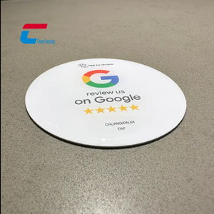 Tarjeta de Control de Acceso con Logotipo Personalizado, Tarjeta NFC Inteligente con Resina Epoxi para Menús Digitales y Reseñas de Google - Product Image 1