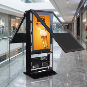 Kiosque publicitaire extérieur personnalisable de 55 pouces, écran LCD double face, étanche, totem vertical, signalisation numérique extérieure - Product Image 2