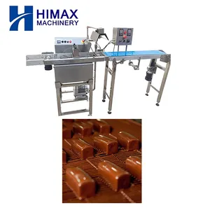 Endüstriyel mini çikolata küçük enrober temperleme kaplama makinesi üreticisi ısı çikolata eritme makinesi soğutma tüneli