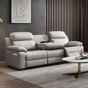 Großhandel Power-Relaxsofa aus PU-Leder, Modulares Wohnzimmermöbel-Set mit 3 Sitzen, USB-Anschlüssen und Elektrischer Relaxfunktion - Product Image 2