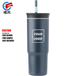 แก้วสแตนเลสสองชั้นเก็บความเย็นทนน้ำ <span class=keywords><strong>OW8</strong></span>ไม่มี BPA 24ออนซ์พร้อมฝาและหลอด - Product Image 1