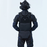 Gilet tactique léger et respirant en polyester Oxford et nylon, avec protection, réglable, à libération rapide, camouflage