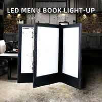 MASTERSHOW - Menu lumineux rétroéclairé par LED 120W, alimenté par batterie, avec couverture en acrylique pour restaurant, bar, boîte de nuit et hôtel
