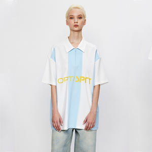 Chemise en jersey à manches courtes boutonnée en maille, surdimensionnée, décontractée, personnalisée, en coton lourd, à épaules tombantes, vierge, OEM, pour fabricants - Product Image 5