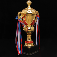 Trophée de champion sportif en métal plaqué or de haute qualité, prix de gros avantageux, en stock